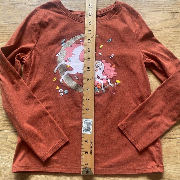 Cat & Jack Girl's Unicorn Long Sleeve Cotton Blend Shirt (Sz. S 6/7) - Picture 4 of 4